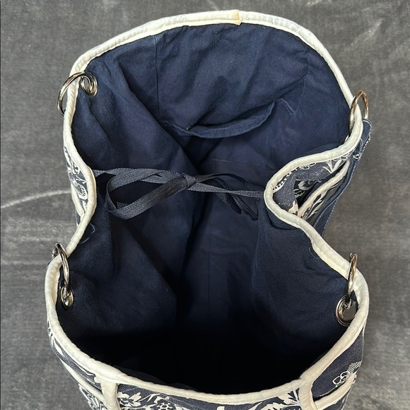 Floral Blue and White Tote Bag Preloved GUC - Picture 5 of 14